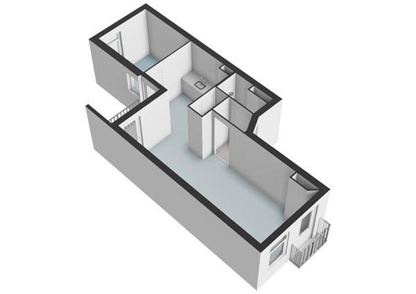 Floor plan - Van Beuningenstraat 195-1, 1051 XP Amsterdam 